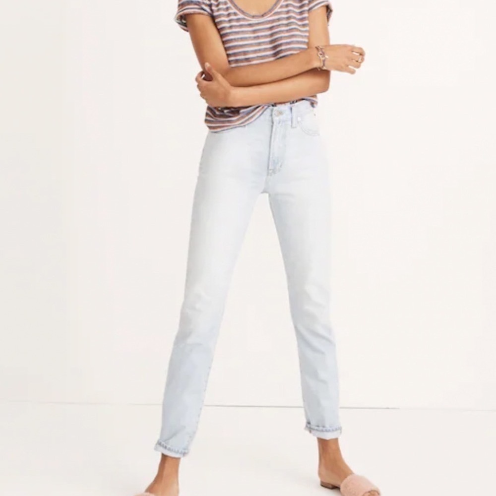 Madewell Perfect Vintage Jeans 29 High Rise Straight Crop Fitzgerald Wash